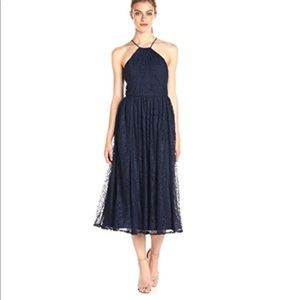 Flash SALE Vera Wang  Halter Lace Cocktail Dress